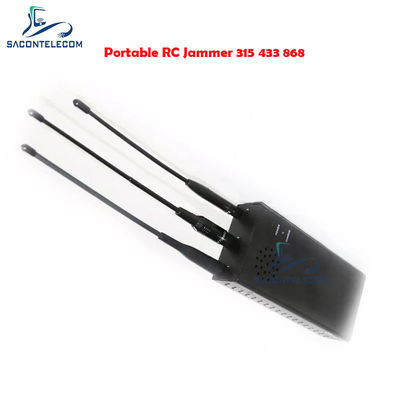 10W Çıkış Gücü 8000mAh pil ve RC315 RC433 RC868 frekansları için Omni Anten ile Araç Uzaktan Sinyal Engelleyici