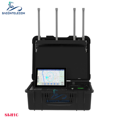 Taşınabilir çanta UAV drone dedektörü DJI FPVs WiFi DIY drone tespiti 10km mesafeye kadar