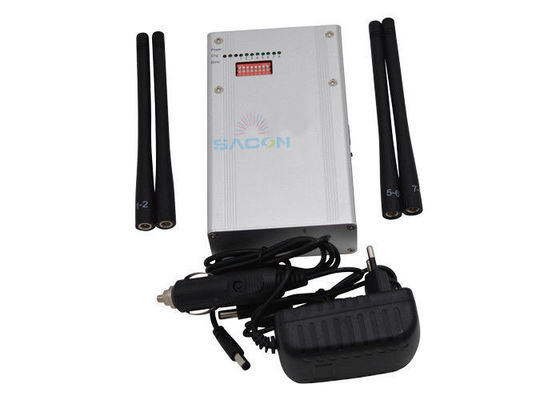 6.5w Çıkış Gücü ve 300-3000 Metrekare Karıştırma Menzili İçin 4 Antenli Taşınabilir Dijital Cep Telefonu GPS Karıştırıcı