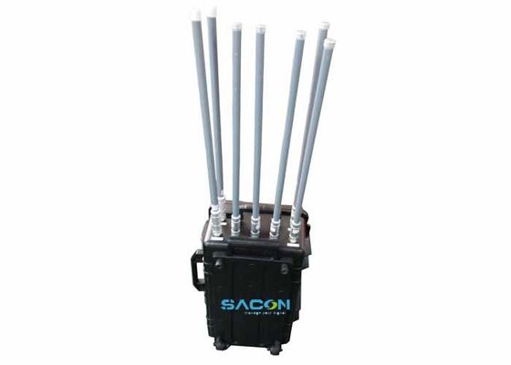 350W 7 Kanallı Fiberglas Antenli Manpack Jammer (3G 4G GPS Sinyal Engelleme)