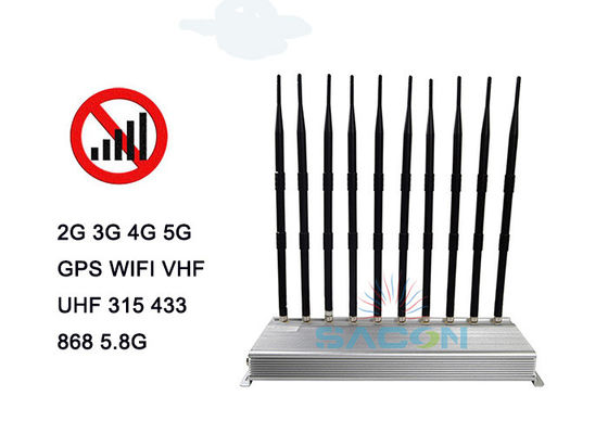 24 Saat Kesintisiz Çalışma İçin 10 Antenli ve 30m Yarıçaplı Kapalı Alan 5G Sinyal Engelleyici