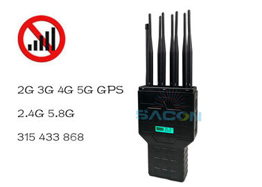 El 2G 3G 4G GPS 16w 30m Cep Telefonu Sinyal Engelleyici Yüksek Güç Taşınabilir Jammer