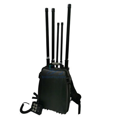 100W GPS WiFi Sırt Çantası UAV 2.4km Drone Signal Jammer