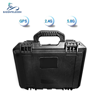 Bavul Drone Sinyal Karıştırıcı 1.5km Mesafe Anten Dahili 2.4G 5.8G GPS