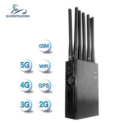 10W Güç 20m Yarıçap 10 Kanal Mobil Sinyal Engelleyici WiFi GPS 2G 3G 4G 5G için