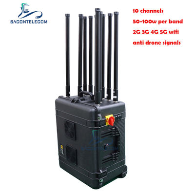 500W Yüksek Güçlü Sırt Çantası Tipi Bomba Karıştırıcı, 10 Antenli ve 300m Menzilli Konvoy Koruması İçin