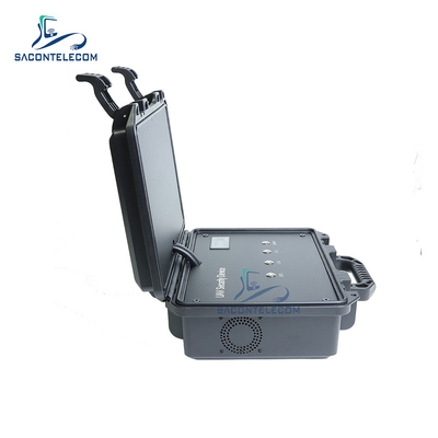 3 bantlı taşınabilir drone sinyali engelleyici WiFi GPS 65w Bavul UAV drone sinyali engelleyici