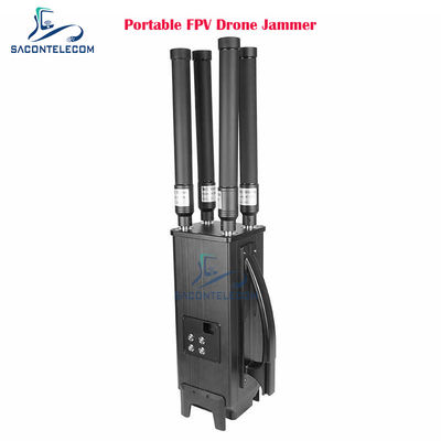 160W 4 Bantlı Taşınabilir Drone Sinyal Engelleyici 1.5KM Engelleme Mesafesi ve Dahili Pil