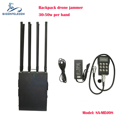 8 bant 400w Power Man paketi Drone sinyal engelleyici metal kılıf Sırt çantası UAV drone engelleyici
