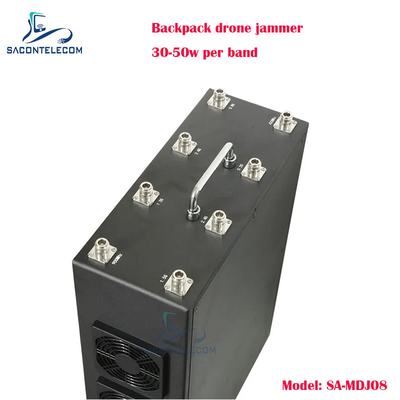 8 bant 400w Power Man paketi Drone sinyal engelleyici metal kılıf Sırt çantası UAV drone engelleyici