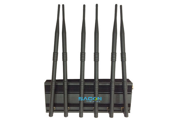 15W Güç 50m Menzil Cep Telefonu Sinyal Engelleyici 6 Frekans Bandı GPS Sinyal Engelleyici