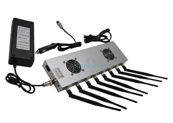 8 Antenli ve 2 Soğutma Fanlı 16W Yüksek Güçlü Sinyal Engelleyici (Cep Telefonu Engelleme İçin)