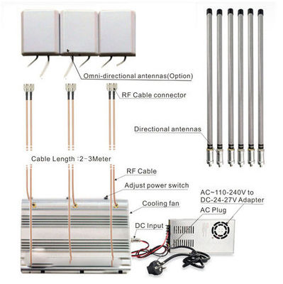 Güvenli Tesisler İçin 6 Antenli ve 90W Güçlü 24 Saat Çalışan Hücre Telefonu Engelleyici