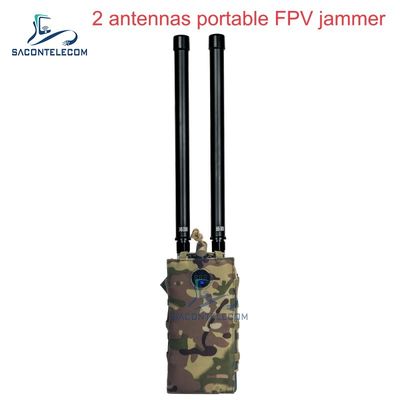 60W çıkış gücü ve 32000Mah bataryası olan taşınabilir 2 bantlı el Drone Anti Jammer