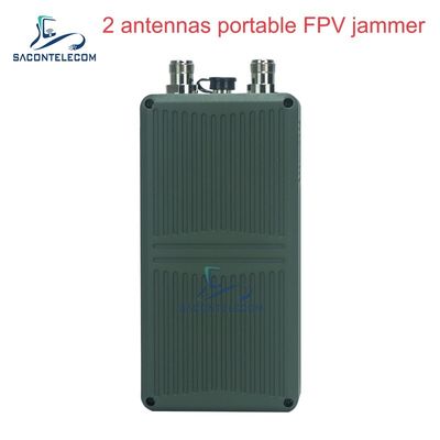 60W çıkış gücü ve 32000Mah bataryası olan taşınabilir 2 bantlı el Drone Anti Jammer