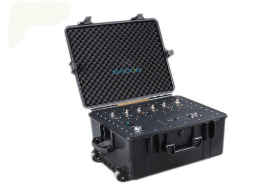 300W Yüksek Güçlü 6 Bant VHF UHF Walkie Talkie için VSWR Koruması ile Manpack Jammer