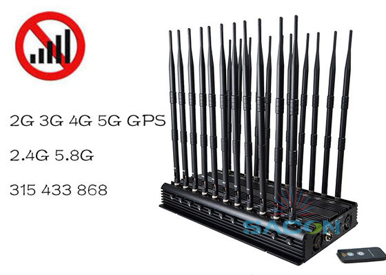 22 Antenli 40m Engelleme Menzilli Mobil ve WiFi Engelleyici 42W Çıkış Gücü Sinyal Engelleyici
