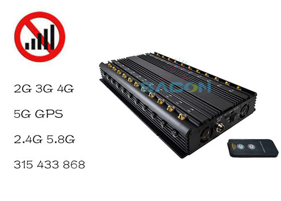 22 Antenli 40m Engelleme Menzilli Mobil ve WiFi Engelleyici 42W Çıkış Gücü Sinyal Engelleyici