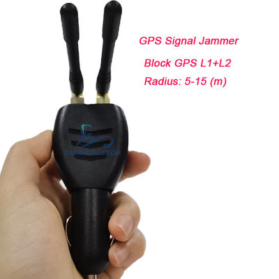 ISO9001 Mini GPS Jammer Engelleyici, 15m Mesafe Omni Antenli, Hafif, Araç Çakmaklığı 12V-24 DC