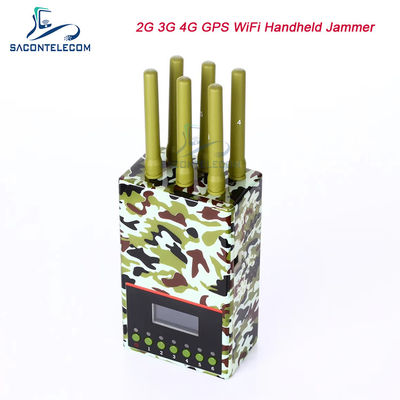 6 Kanallı 20m Yarıçaplı Taşınabilir Sinyal Engelleyici, 4000mAH Bataryalı, 2G 3G 4G GPS WiFi Engelleme