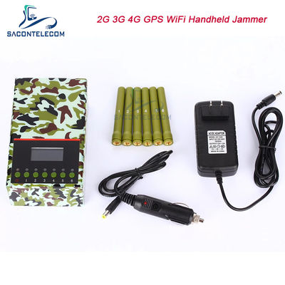 6 Kanallı 20m Yarıçaplı Taşınabilir Sinyal Engelleyici, 4000mAH Bataryalı, 2G 3G 4G GPS WiFi Engelleme