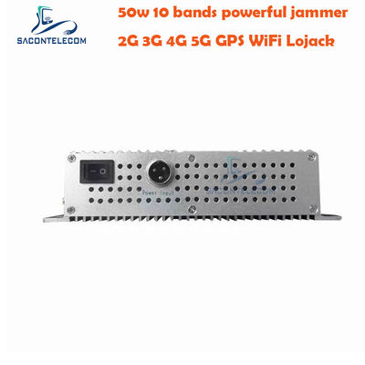 GSM DCS 3G 4G 5G için 10 Anten ve 2 Soğutma Fanı ile 50W Yüksek Güçlü Masaüstü Sinyal Engelleyici