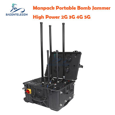 75w 120m RCIED IED Jammer DC24V RF Manpack Askeri Tek Jammer