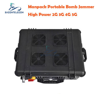 75w 120m RCIED IED Jammer DC24V RF Manpack Askeri Tek Jammer