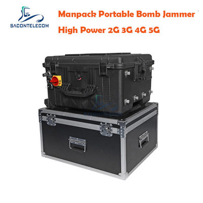 75w 120m RCIED IED Jammer DC24V RF Manpack Askeri Tek Jammer