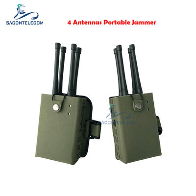 Taşınabilir UAV Drone Signal Jammer 4 Anten WiFi GPS 28w 300m mesafe
