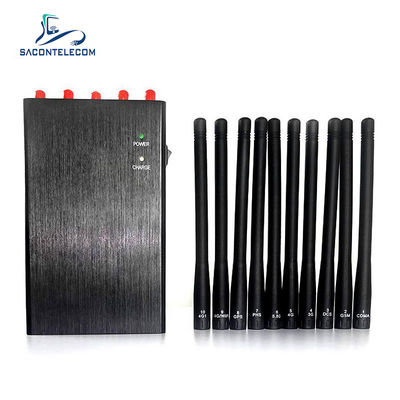 10W Güç 20m Yarıçap 10 Kanal Mobil Sinyal Engelleyici WiFi GPS 2G 3G 4G 5G için