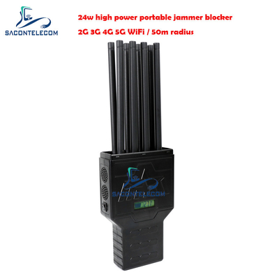 Taşınabilir 2G 3G 4G GPS 5G Sinyal Engelleyici 50m Uzun Menzilli 8 Anten