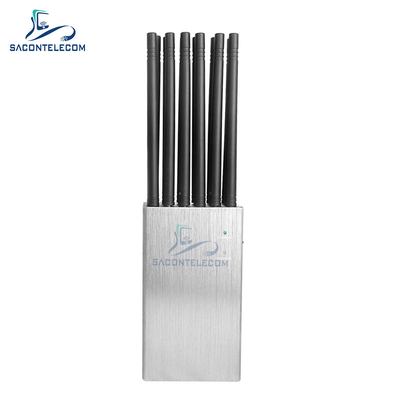12 Bant 2G 3G 4G 5G Elde Taşınabilir Sinyal Karıştırıcı WiFi GPS Lojack VHF UHF 20m Yarıçap