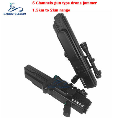 1500 metre menzilli 5 kanallı ve yerleşik pilli UAV silahlı drone sinyali engelleyici