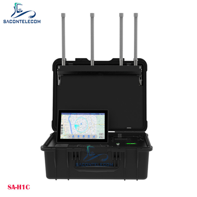 Portable suitcase UAV drone detecter DJI FPVs WiFi DIY drones detection Up to 10km Distance
