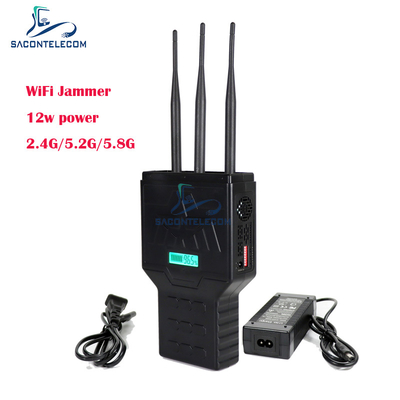 2.4G 5.2G 5.8G Bantlarına Sahip, 50m'ye Kadar Menzilli ve 3 Bant Kapsamalı El Tipi Cep Telefonu Sinyal Kesici