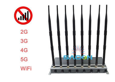 3 Soğutma Fanı 5G Sinyal Karıştırıcı Engelleyici 8 Antenler 5 Watt Her Bant Menzili 80m'ye Kadar