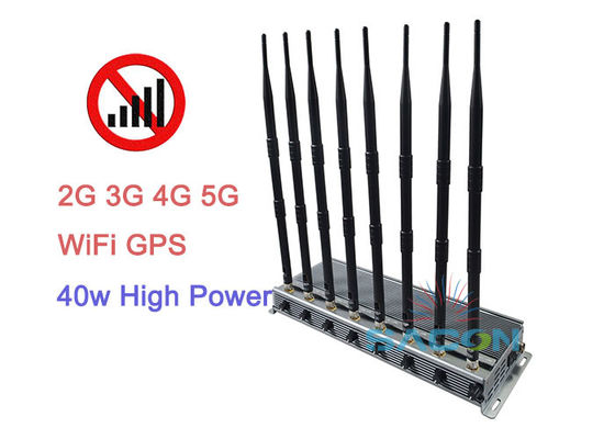 40W Yüksek Güçlü 5G Sinyal Engelleyici, 8 Antenli ve Güvenli Alanlar İçin 80 Metre Menzilli