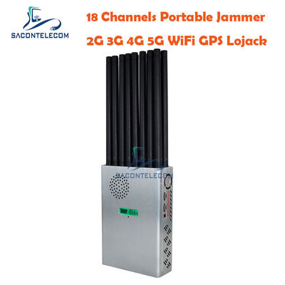 7.4V 20m Cep telefonu sinyali bozucu 18 Anten 4G 5G GPS 18w